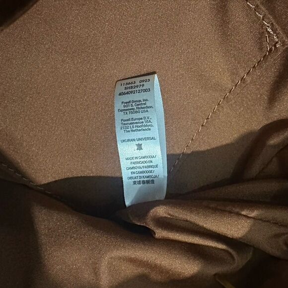 Fossil $250 Elina Convertible Backpack Leather Small Brown Satchel Minimalist - Picture 12 of 12